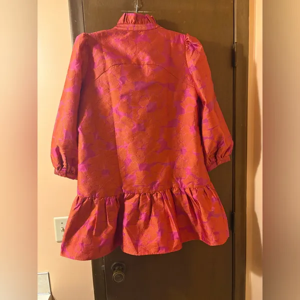 NWT Tuckernuck Palmerston Dress in Red Fil Coupe - Image 7