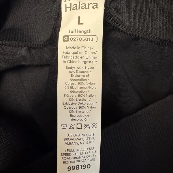 1912 | NWT Halara High Waisted Seamless Compression Full Length Leggings Black L - Image 5
