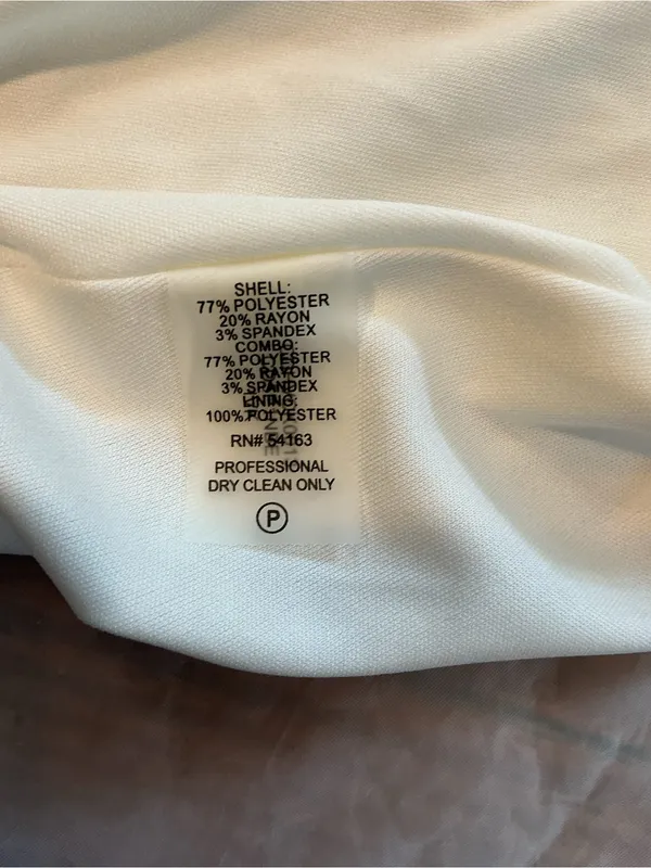 Calvin Klein White Sleeveless Mini Dress with Black Stripes - Image 7