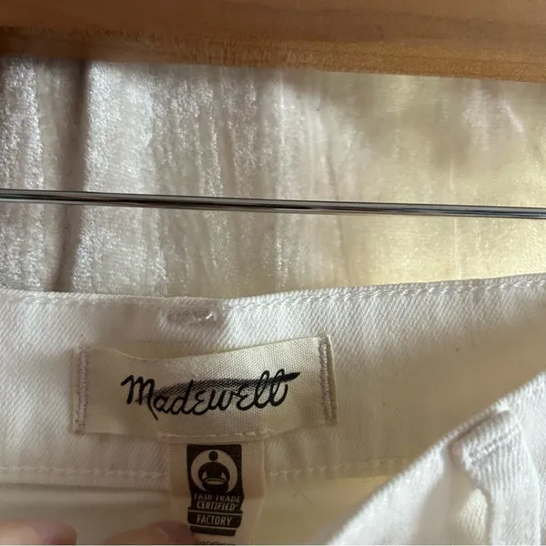 Madewell The‎ Petite '90s Straight Leg Jeans High Rise Tile White NWT Size 26P - Image 6