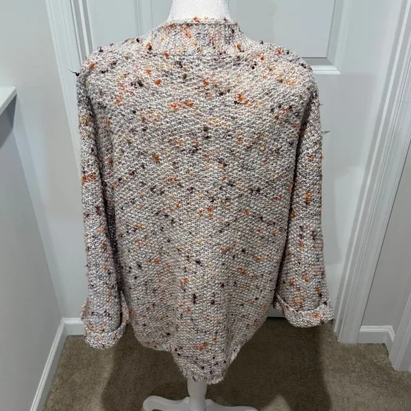 Anthropologie Holland Textured Open Front Cardigan Multicolor Knit Sweater XS - Image 3