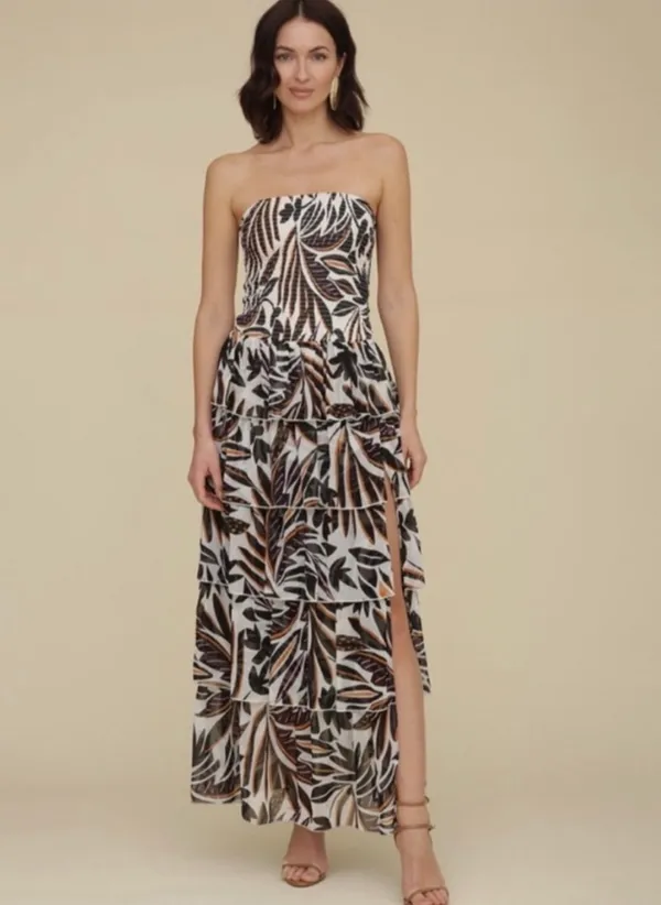 NWT Avec les filles Bali Garden midi dress Size Large - Image 5