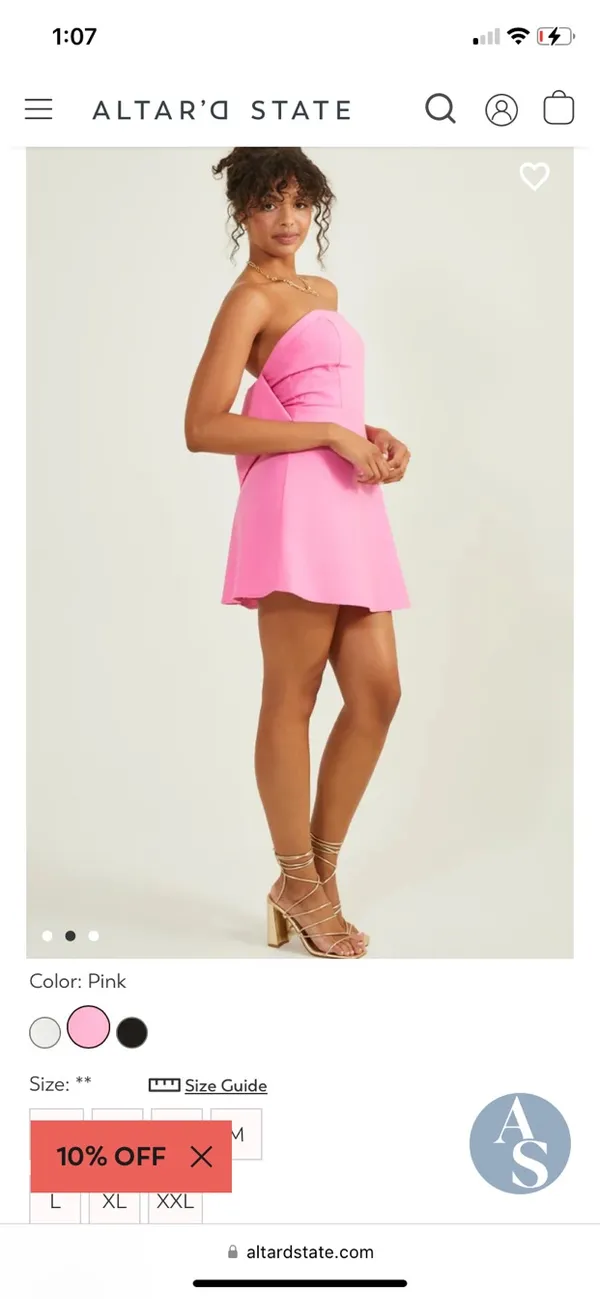 Altar'd State Bow Dress Mini Strapless - Image 5