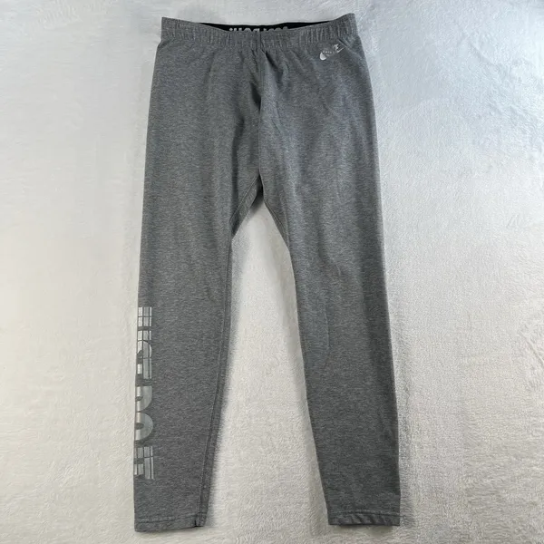 Nike Large L Leggings Hologram Carbon Heather Gray Full Length‎ 886257-091 - Image 5