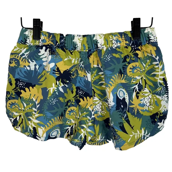 Patagonia Shorts‎ Womens Sz XS Tropical Leaf All Over Athletic Nylon 2" Inseam - Image 2