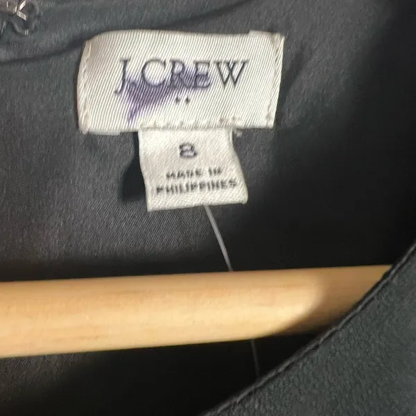 J.Crew Black Short Sleeve Belted Suiting Dress Size 8 - Image 11