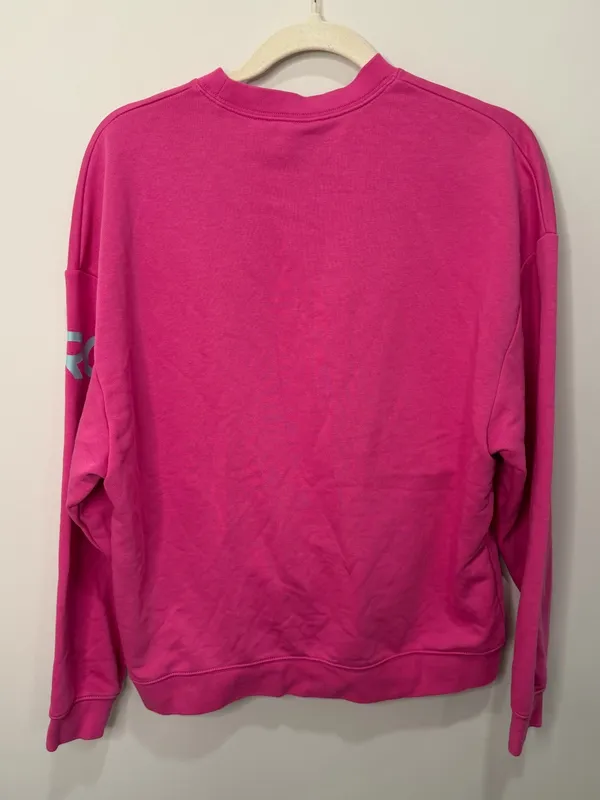 Nike Pro Hot Pink Dri-FIT Oversized Graphic Crewneck Sweatshirt DX0074-623 Small - Image 5