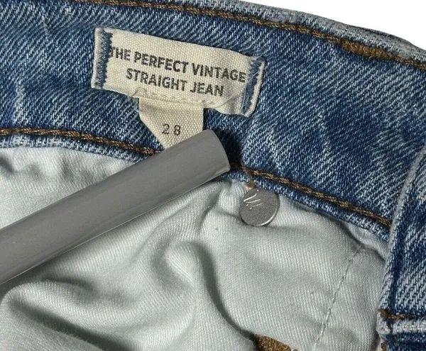 Madewell Womens The Perfect Vintage Straight Jean in Hoye Wash Size 28 MSRP $128 - Image 7
