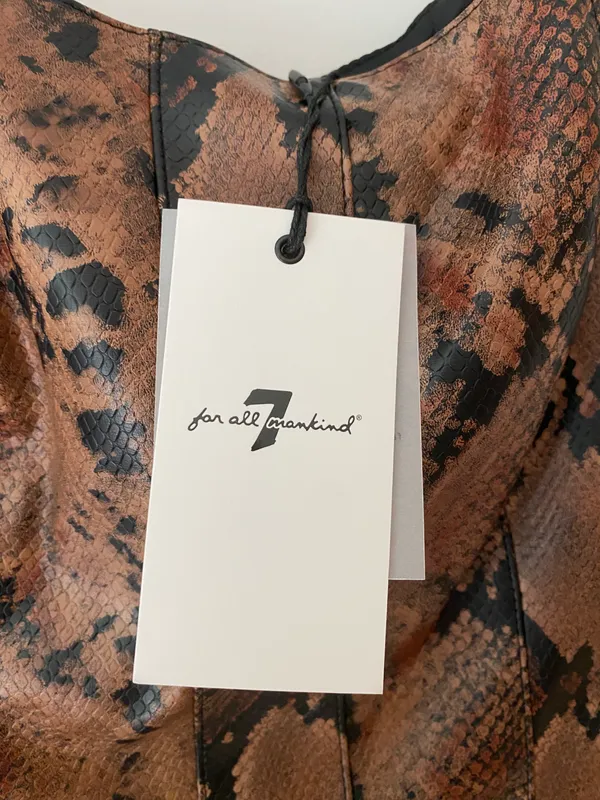 7 For All Mankind Faux Snake Skin Dress - Image 4