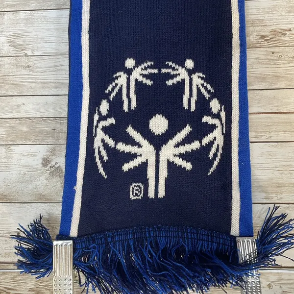 Tennessee Special Olympics Scarf Freeze For A Reason Blue White Knit Polar Bear‎ - Image 8