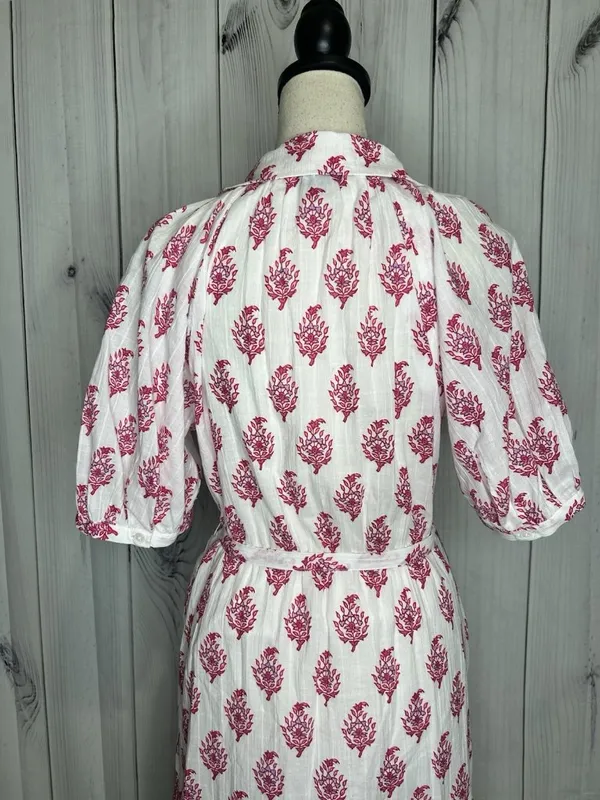 Roller Rabbit x Target Maxi Dress Pink Bouquet Print Short Sleeve Womens Sz S - Image 9