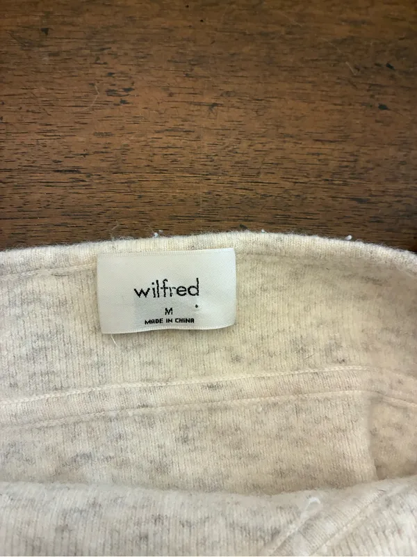 Aritzia Wilfred Sicily Sweater Tank Top Women’s Medium Cream Cropped - Image 2