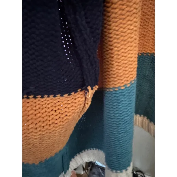 Umgee USA Women Large Striped Chenille Chunky Knit Open Front Cardigan‎ Sweater - Image 6