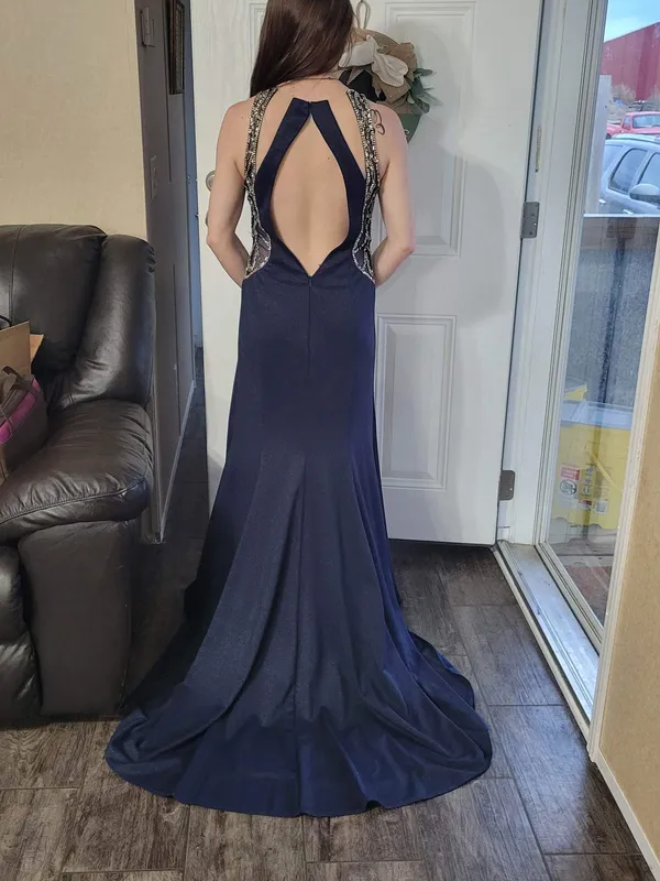 Navy Blue Formal Dress - Image 2
