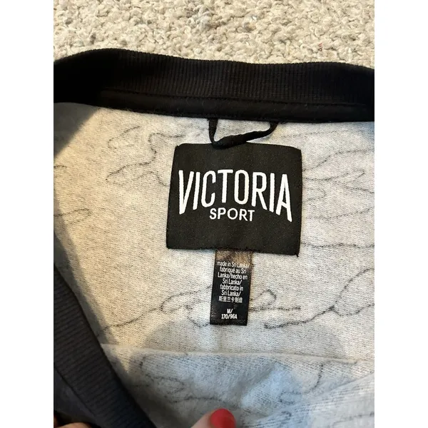 VICTORIA'S SECRET SPORT LOGO‎ CREW PULLOVER SWEATSHIRT size M Camo Camouflage - Image 5