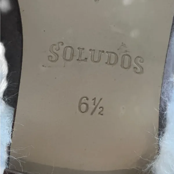 Soludos Sedona Mule Anthropologie Mules with White Faux Fur size 6.5 - Image 4