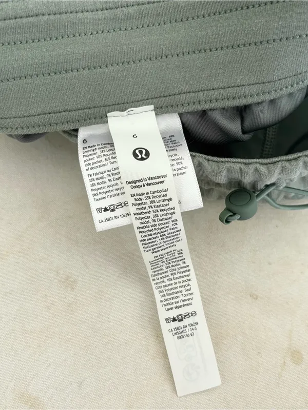 Lululemon Softstreme High-Rise Pant Short, Grey Eucalyptus - Image 3