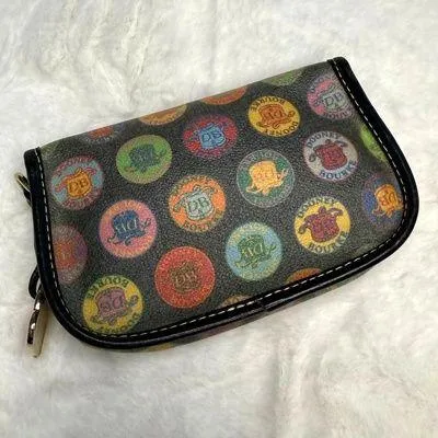 Vintage DOONEY & BOURKE Stamp Medallion Multi Color Pouch - Image 2