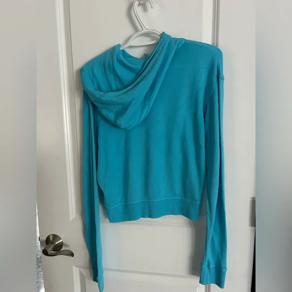 Skims Modal French Terry Classic Hoodie Cyan - Image 5