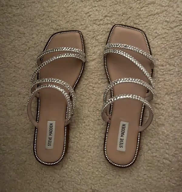 Steve Madden Statue Rhinestone Sandals - Image 2