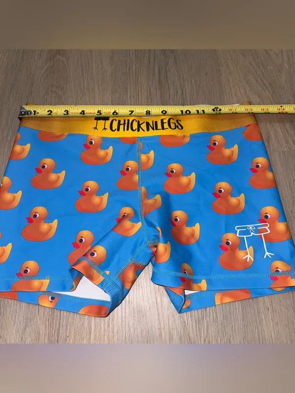 ChicknLegs Women’s Rubber Duck Pattern Athletic Shorts - Image 5