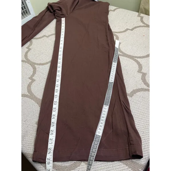 NWT Old Navy Playa Wide Leg High Rise Full Length Pants in Peppercorn Size Small - Image 5