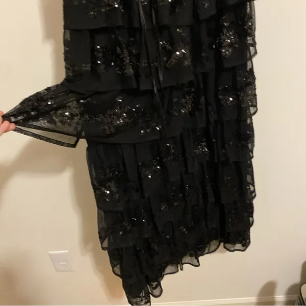 NWT Lulu's Definite Glamour Black Sequin Bustier Maxi Dress size Small - Image 11