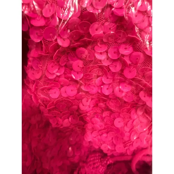 Sherri Hill 53448‎ Neon Pink Sequin Two Piece Gown High Slit Dress Sz 4 NWT - Image 6