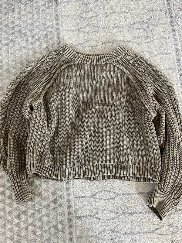 Free People Chunky Knit Sweater green - Image 3