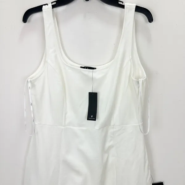 Lulus Always Admired White Sleeveless Mini Dress Ponte Stretch Knit XL NWT - Image 6