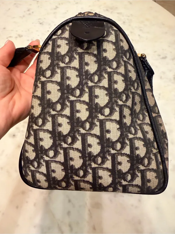 Vintage Christian Dior Oblique Trotter Bowler Bag – Black Canvas BO C 0061 - Image 3