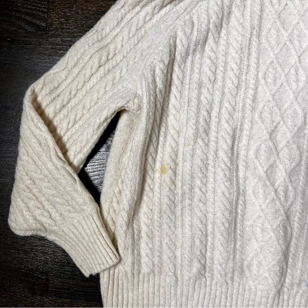 H&M Cream Cable Knit Cowl Neck Sweater - Image 8
