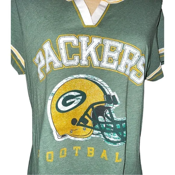 National Football League Green Bay packers cute vneck top - Image 5