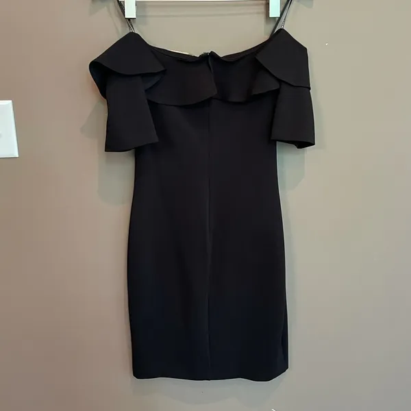 Amanda Uprichard‎ Off Shoulder Sia Dress Black XS - Image 7