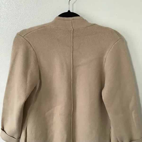 Chic‎ Wish Tan Minimalist Chic Normcore Cozycore Slouchy Open Front Cardigan OS - Image 6