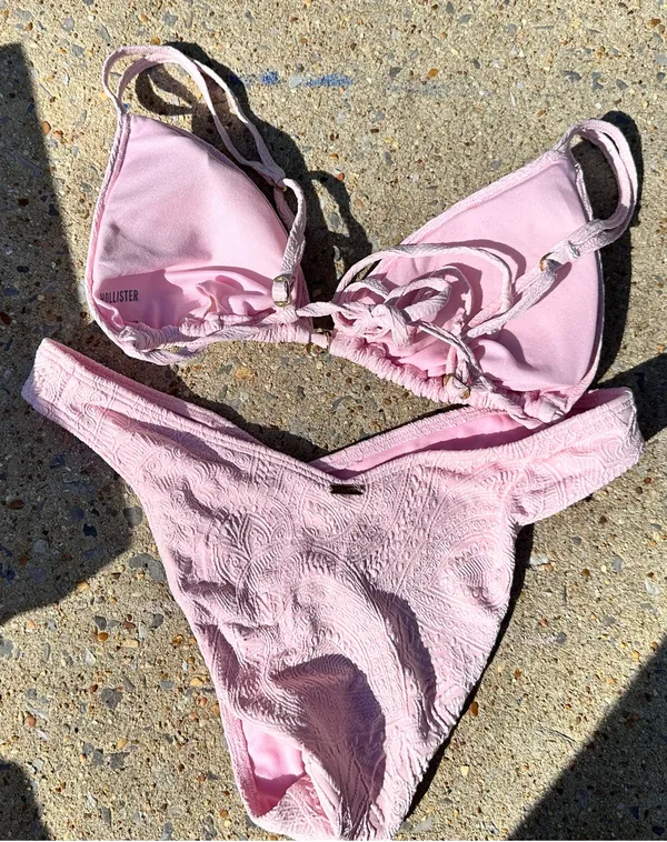 Hollister Pink Bikini Set Pattern hot - Image 2