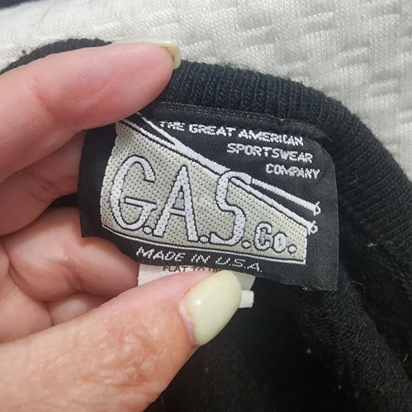 Vintage‎ G.A.S. Co. Women's Knitted Tank Top & Striped Crop Top Set Size S Black - Image 6