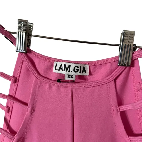 I.AM.GIA Lucid Pink Cut Out High Rise Charm Pants - Image 10