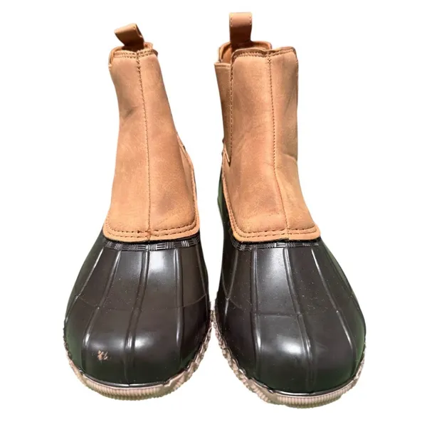 Steve Madden Size 6 Faux Leather Rubber Upper Rain Duck Boots - Image 3