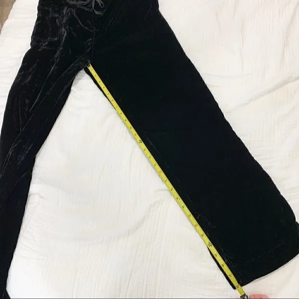 Sam Edelman Black Velvet Lounge Pants Size Small Comfy Loungewear - Image 9