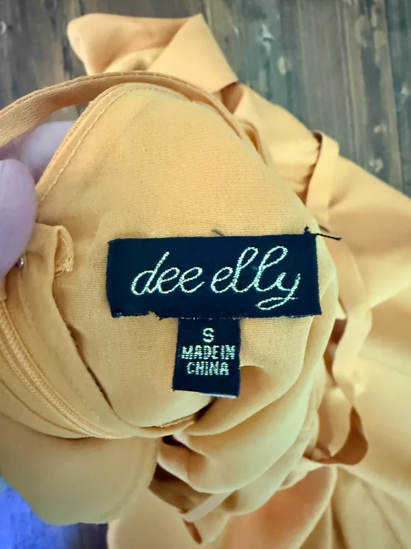 Dee Elly Dress Gold size S - Image 6