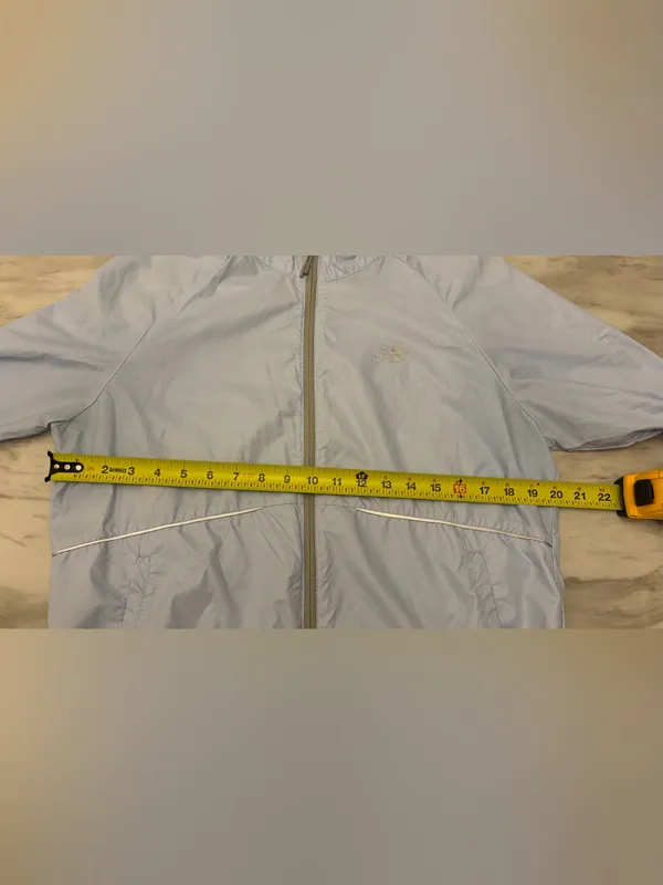 New Balance Full Zip Running Windbreaker Jacket Light Blue - Image 7