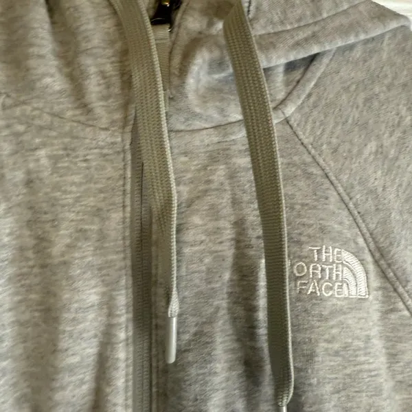 Women grey the North Face full zip hoodie - Image 5