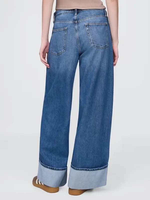 GAP Baggy Mid Rise Ultra Soft Cuffed Jeans - Image 6