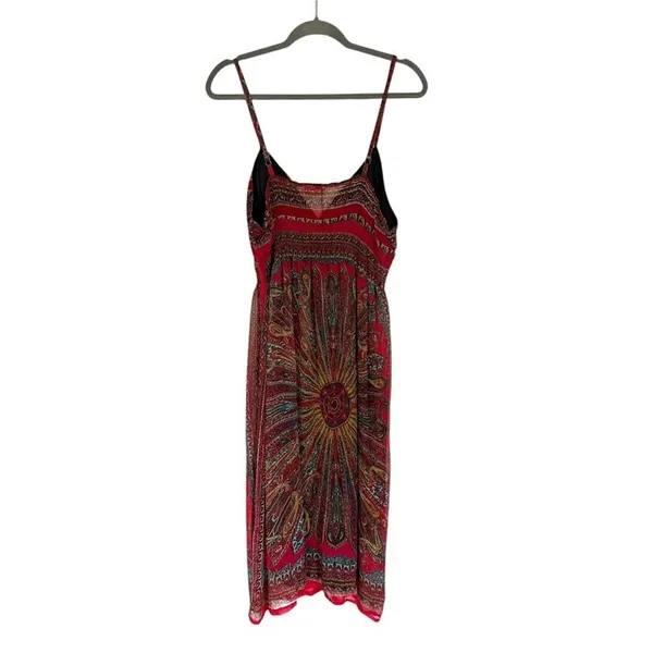 She’s Cool Maxi Y2K Sundress Pink‎ Paisley Size XL Babydoll Beachy Resort Boho - Image 6