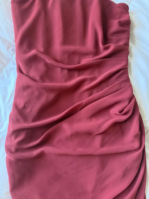 Oh Polly Valentina Midi Dress Burgundy Size 2 - Image 10