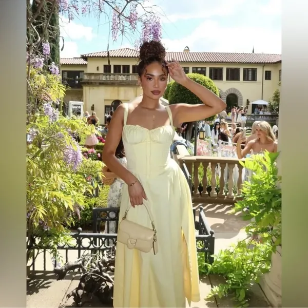 NWOT HOUSE OF CB 'Carmen' Buttercup Bustier Corset Yellow Sundress Sz XS - Image 4