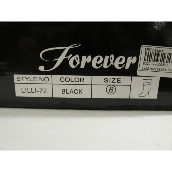 FOREVER LINK Stiletto High Heel Wrinkled Slouchy Dress LILLI Boot Size: 8, BLACK - Image 4