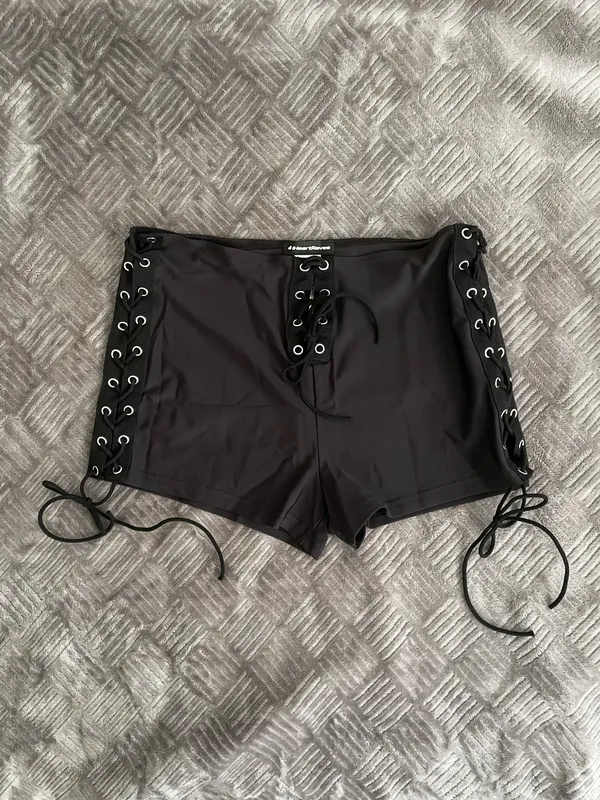 iHeartRaves Lace Up Booty Shorts - Image 5