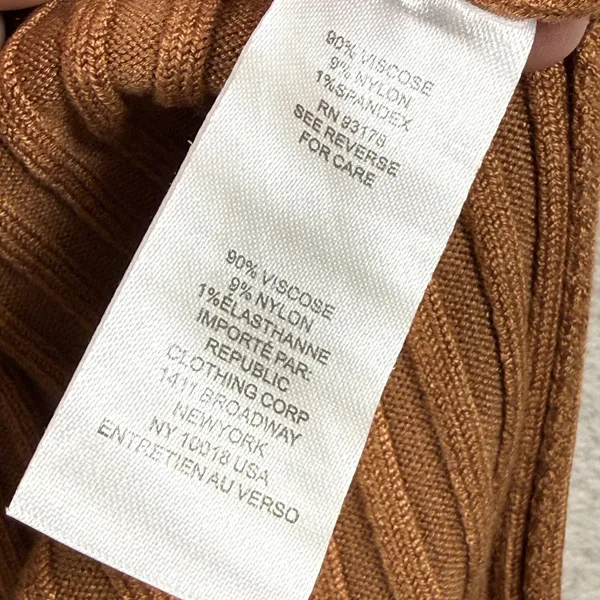 House of Harlow 1960 Brown Ribbed Knit V-Neck Cut-Out Maxi Dress Small - Image 6